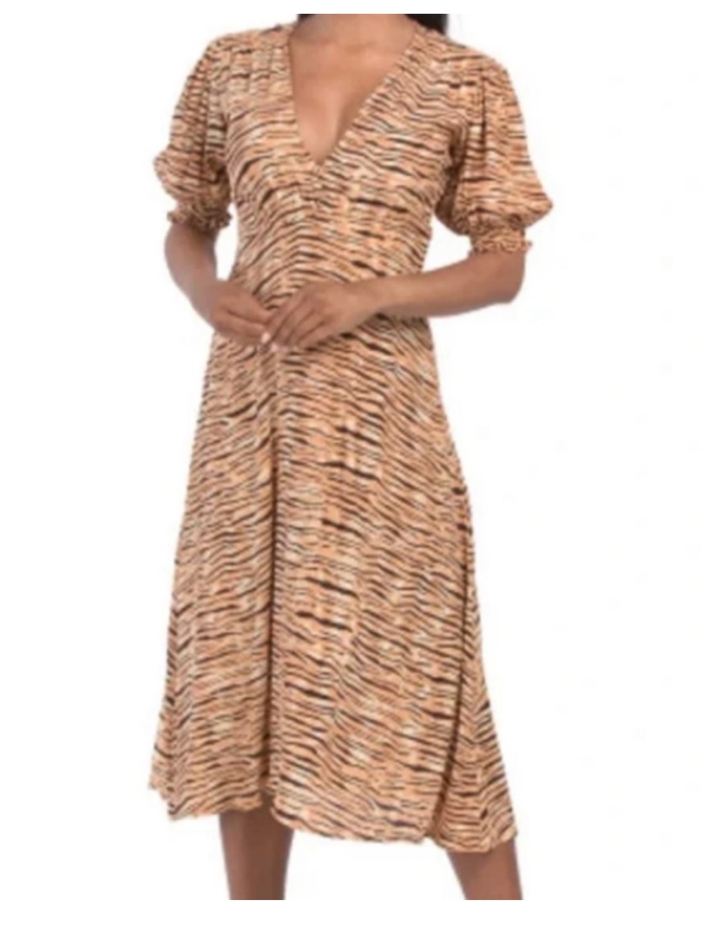 Faithful the Brand Marie Louise Animal Print Midi Dress